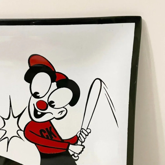 Vtg CKCK TV The Home Run Station Glass Tray Plate  Regina Advertising 9 x 7 In - Picture 9 of 16